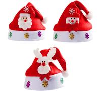 Set de 3 bonnets de Noël classiques Parfaits pour Noël
