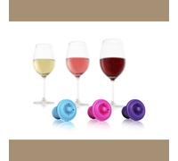 Set de 3 bouchons couleur caoutchouc 2.5 cm vacuvin