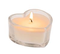 Set de 3 bougies cœur cœur verre 7 x 7-2 col
