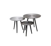 Set de 3 bout de canapé Luna - - Noir - Métal