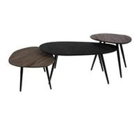 Set De 3 Bouts De Canapé Basile En Teck Marron