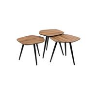 Set de 3 bouts de canapé Bella en teck - - Marron - Bois