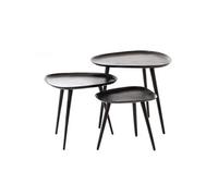 Set de 3 bouts de canapé Talia noir - Amadeus - Noir - Métal Noir G