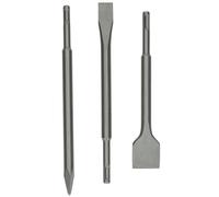 Set de 3 burins SDS+ (pic + plat + bêche) 250 mm - HANGER - 155990