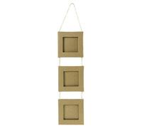 Set de 3 cadres reliés carré 8x8cm - Kraft