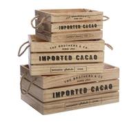 Set de 3 cagettes ""Denys"" bois - Atmosphera createur d'interieur