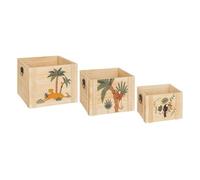 Set de 3 cagettes Enfant Jungle - Bois - Atmosphera créateur d'intérieur