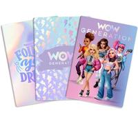 Set De 3 Cahiers A5 À Couverture Souple Wow Generation Wow00002 Kids Euroswan