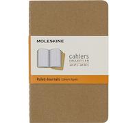 Set de 3 cahiers format de poche Lignés Kraft Marron