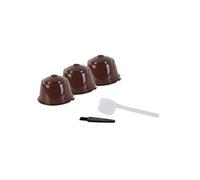 Set de 3 capsules réutilisables pour dolce gusto en plastique et acier inoxydable - -