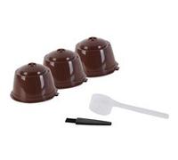 Set de 3 capsules réutilisables pour dolce gusto en plastique et acier inoxydable - - ALTOBUY Noir
