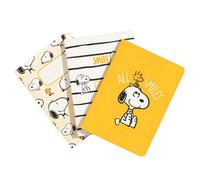 Set de 3 carnets de notes Erik Peanuts Snoopy, Smiles (10,5x14,8cm)