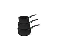 Set de 3 casseroles Fackelmann Brandao 16/18/20 cm revêtement céramique noir