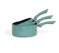 Set de 3 casseroles - LIVOO - MEN125VS - Aluminium revêtement antiadhésif - Ø 16 - 18 - 20 cm - Epaisseur 2,5 mm - Manche de 16 cm