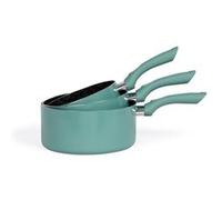 Set de 3 casseroles - LIVOO - MEN125VS - Aluminium revêtement antiadhésif - Ø 16 - 18 - 20 cm - Epaisseur 2,5 mm - Manche de 16 cm