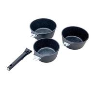 Set de 3 casseroles noir amovible 16/18/20cm - "Alizée"