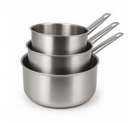 Set de 3 casseroles professionnel 16/18/20cm en acier inoxydable