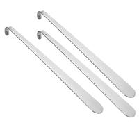 set de 3 chausse-pieds en acier inoxydable | Chausse-pied de 52cm | Aide à chausser en métal | Modèle solide | Chausse-pied en métal avec trou pour le suspendre