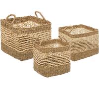 Set de 3 corbeilles carrées - Roseaux - Atmosphera créateur d'intérieur