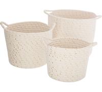 set de 3 corbeilles pour enfants avec suspension "Lurex" - blanc - Atmosphera créateur d'intérieur