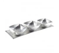 Set de 3 coupelles sur plateau en aluminium