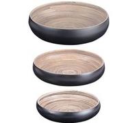 Set de 3 coupes en bambou noir - - Noir - Bambou