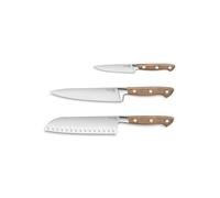 Set de 3 couteaux georges office santoku cuisine - - Marron - Acier