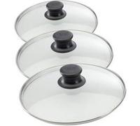 Set de 3 couvercles de cuisson en verre 24 cm 28 cm et 32 cm Elo Transparent G