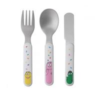 SET DE 3 COUVERTS BARBAPAPA - ENFANT - inox/plastique ABS - 12m+ - BLANC - PETIT JOUR PARIS.