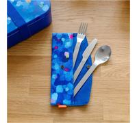 Set de 3 couverts bleu
