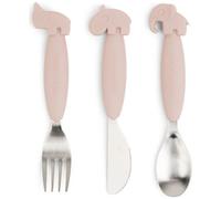 Set de 3 couverts easy-grip deer friends rose
