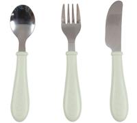 Set de 3 couverts inox Vert de gris