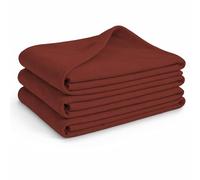 Set de 3 couvertures en polaire Glart G3SB Oeko Tex - 130x160 cm, 100% polyester, 200 g/m² - couleur chocolat, utilisable comme couverture de salon, de loisirs, de canapé, pour invités ou pique-nique.