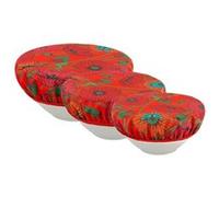 Pylones Set de 3 couvre-bols Charlotte Coquelicots rouge