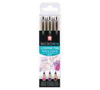 Set de 3 crayons Pigma Micron Everyday Pens - rose/violet/bordeaux