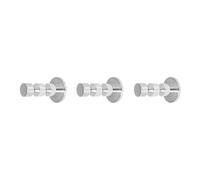 Set de 3 crochets murales Zinox H 6cm/Ø 2cm