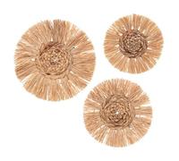Atmosphera – Décorations murales Velina – Set de 3 en raphia D25/30/36 cm