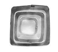 Set de 3 emporte-pièces carrés en métal