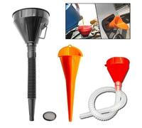Set de 3 entonnoirs de vidange en plastique pour ravitaillement automobile pour carburant, essence, diesel, camions voitures