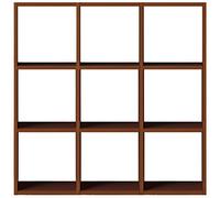 Set de 3 étagères étroites en noyer - 3x3 niveaux(Dont Eco-part. 3,80 €) One Colour One Size