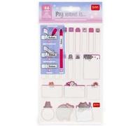 Set de 3 étiquettes adhésives avec film protecteur Legami Chat Multicolore