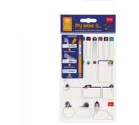 Set de 3 étiquettes adhésives avec film protecteur Legami Espace Multicolore
