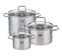 Set de 3 faitouts en inox 16 cm 20 cm et 26 cm Elo Citrin