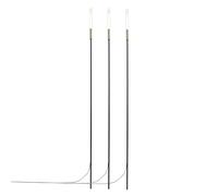 Set de 3 lampadaires de jardin Syphasera H 110cm frame black/ground stake 25cm