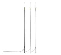 Set de 3 lampadaires de jardin Syphasera H 140cm frame black/ground stake 25cm