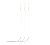 Set de 3 lampadaires de jardin Syphasera H 80cm frame black/ground stake 25cm