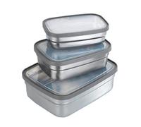 Set De 3 Lunch Box En Inox Et Couvercles En Plastique Wenko By Maximex