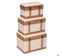 Set de 3 malles ""Norah"" beige L39/44/51cm - Atmosphera createur d'interieur