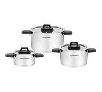 Set De 3 Marmites Avec Poignées Rabattables Arthur Martin - Am6321 Gris