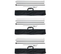 set de 3 mâts pour drapeaux - Mât pour drapeaux avec piquets de sol - Beachflag Mast 498,5 cm - Support de drapeau robuste pour l'extérieur - Idéal pour les événements et la publicité
